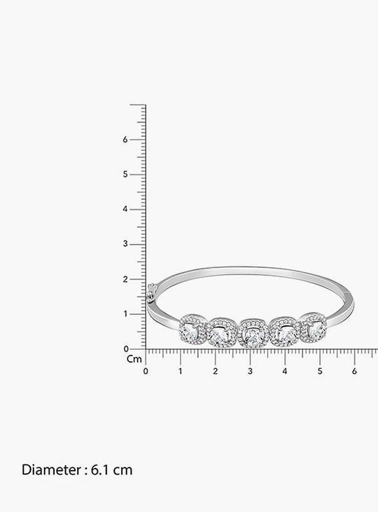 GIVA Sterling Silver Tales Of Love Cuff Bracelet