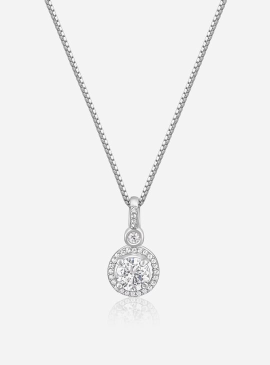 GIVA Sterling Silver Drizzle Drop Chain with Pendant