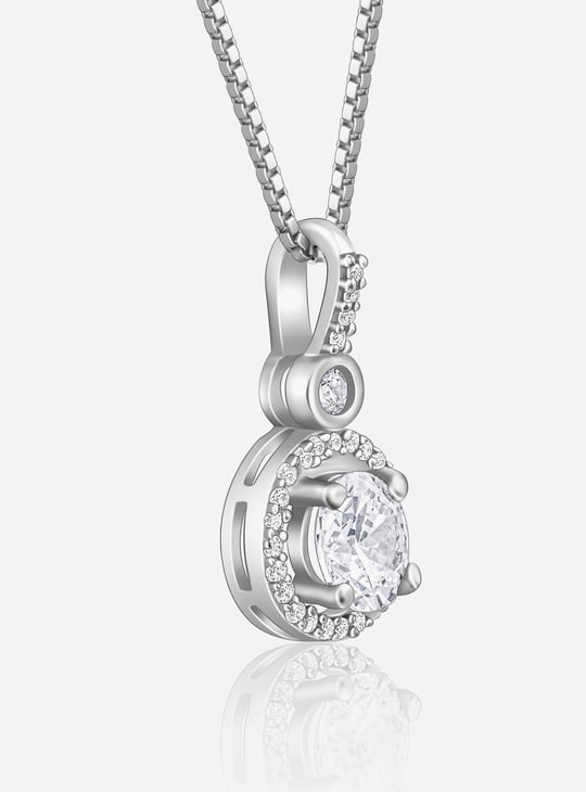 GIVA Sterling Silver Drizzle Drop Chain with Pendant