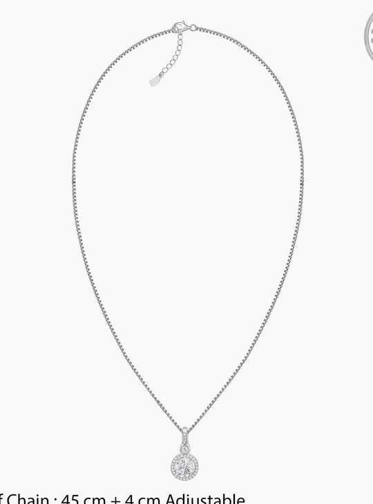 GIVA Sterling Silver Drizzle Drop Chain with Pendant