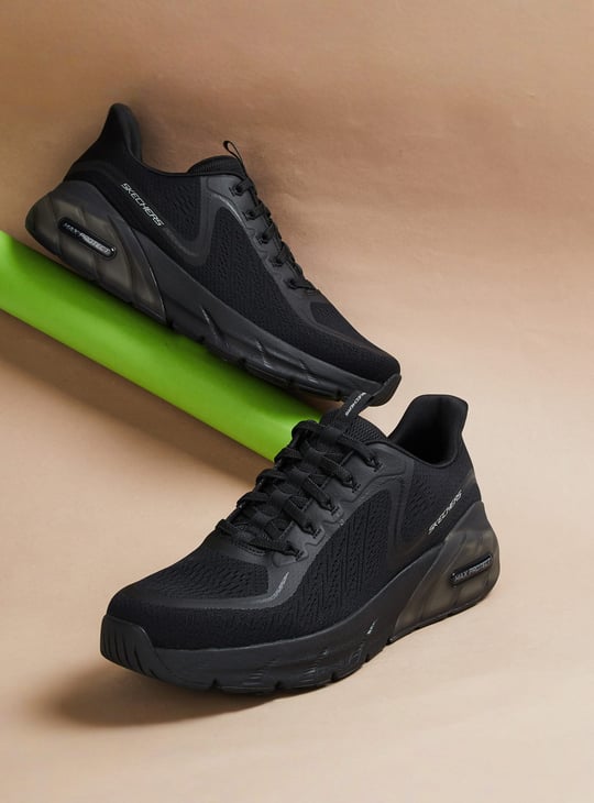 SKECHERS Men Mesh Lace-Up Running Shoes