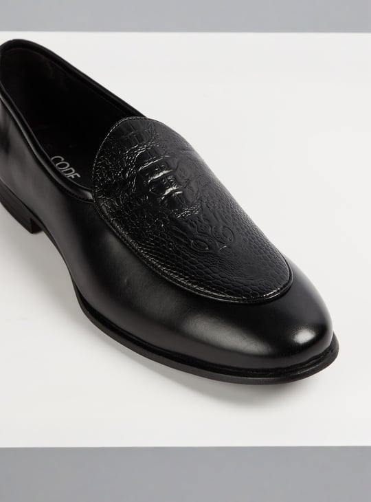 CODE Textured Slip-On Shoes