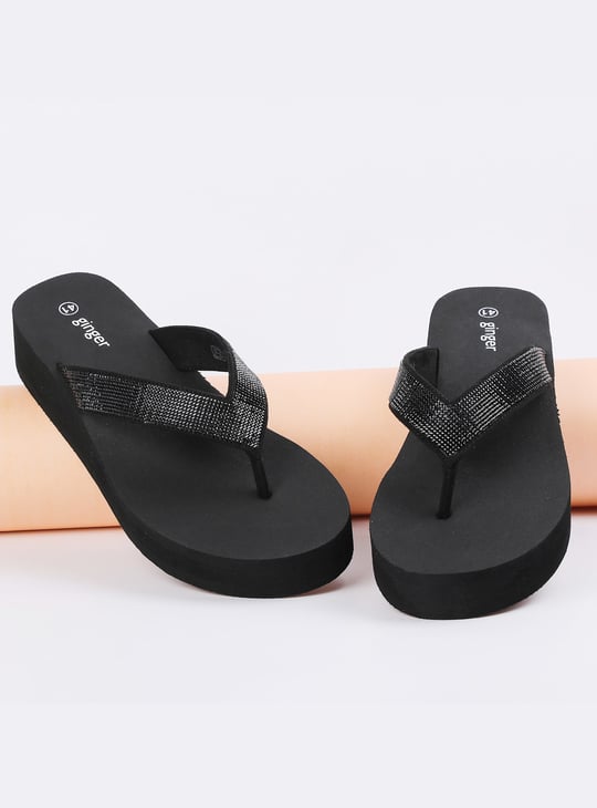 GINGER Embellished Flip-Flops