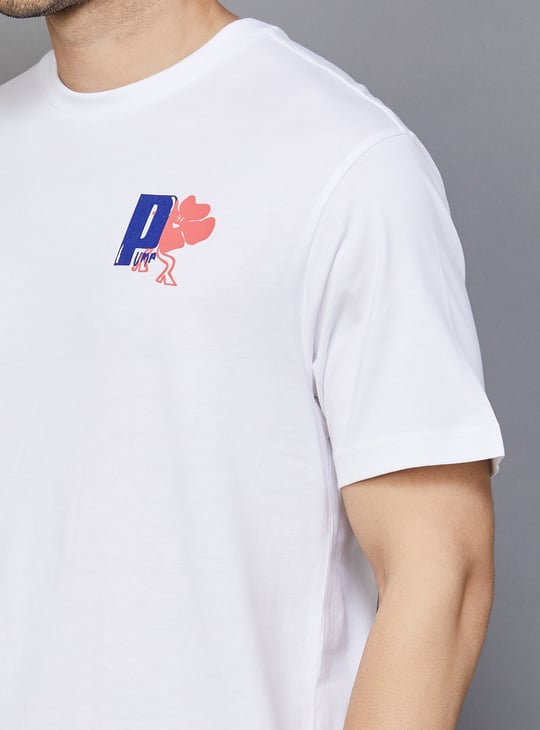 PUMA Men Graphic Back Printed Sports T-shirt