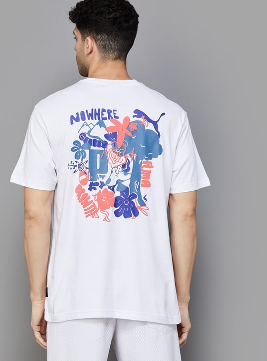 PUMA Men Graphic Back Printed Sports T-shirt
