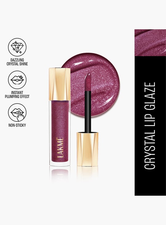 LAKME Glitterati Lip Glaze  - 501 Berry Sparkler - 5ml