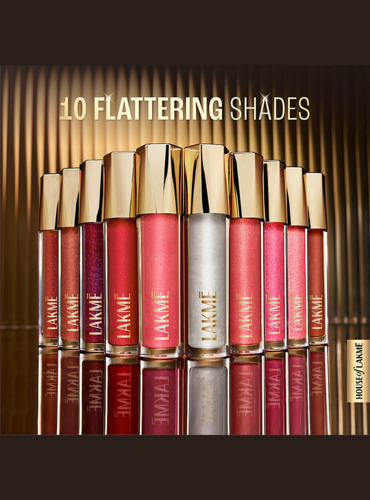 LAKME Glitterati Lip Glaze  - 501 Berry Sparkler - 5ml