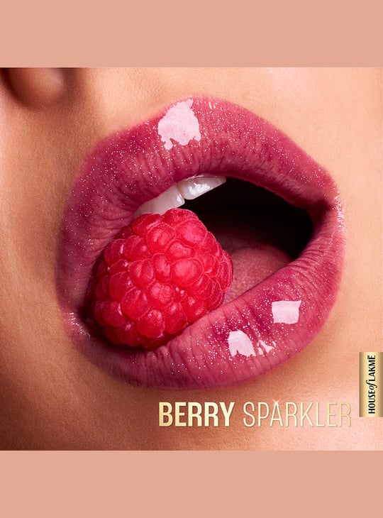 LAKME Glitterati Lip Glaze  - 501 Berry Sparkler - 5ml