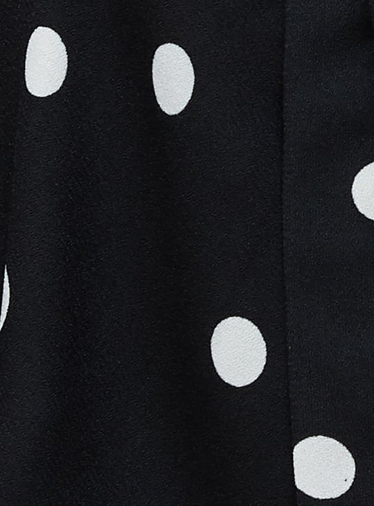 CODE Printed Twisted Shirt Style Top