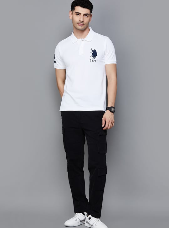 US POLO ASSN Logo Appliqued Polo T-shirt