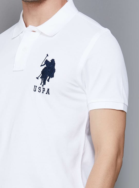 US POLO ASSN Logo Appliqued Polo T-shirt