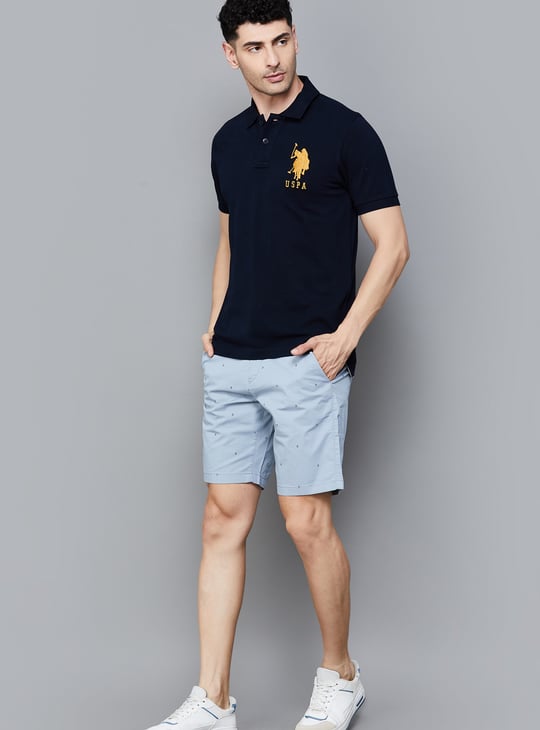 US POLO ASSN Logo Embroidered Regular Fit Polo T-Shirt