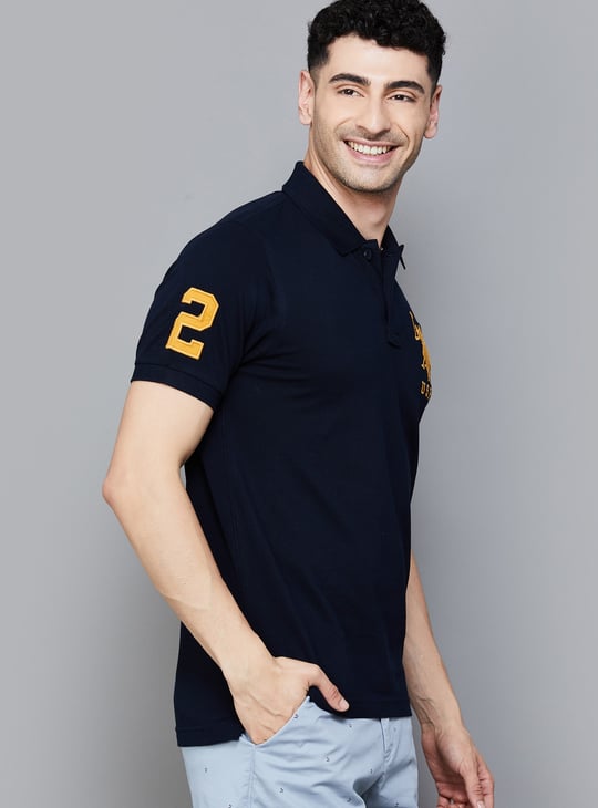 US POLO ASSN Logo Embroidered Regular Fit Polo T-Shirt