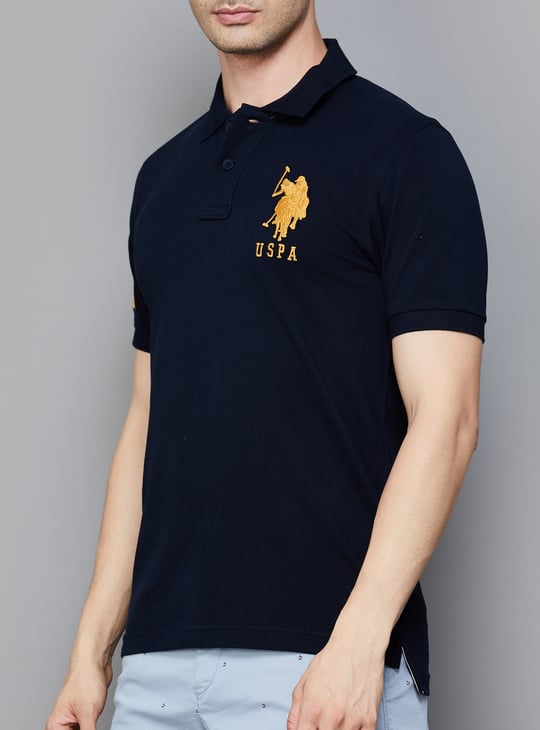 US POLO ASSN Logo Embroidered Regular Fit Polo T-Shirt