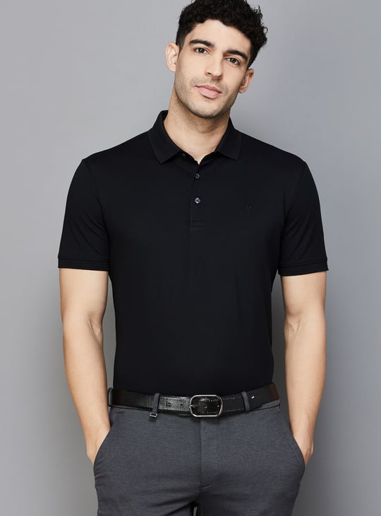 VAN HEUSEN Solid Regular Fit Polo T-shirt