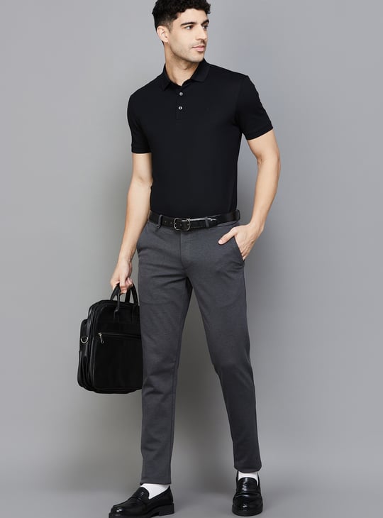VAN HEUSEN Solid Regular Fit Polo T-shirt