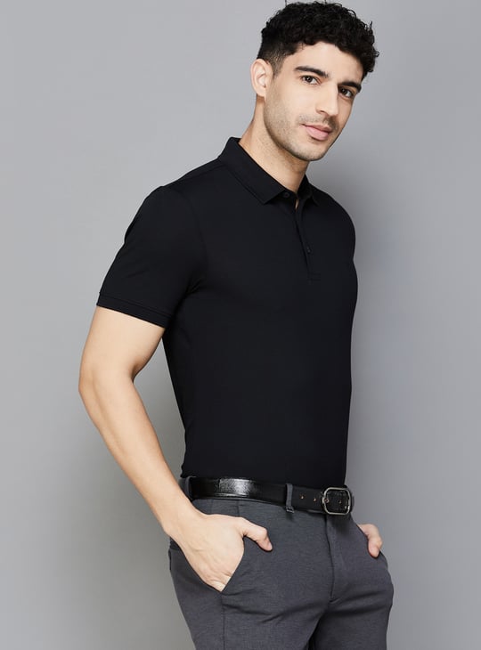 VAN HEUSEN Solid Regular Fit Polo T-shirt