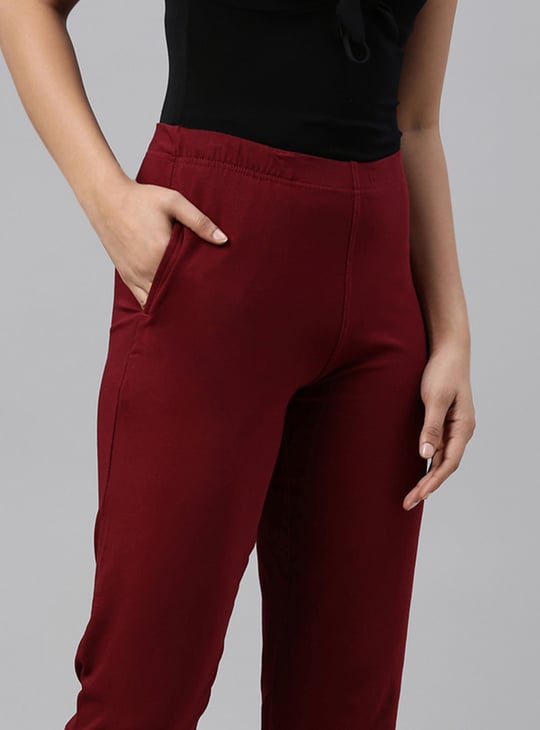 GO COLORS Solid Straight Pants