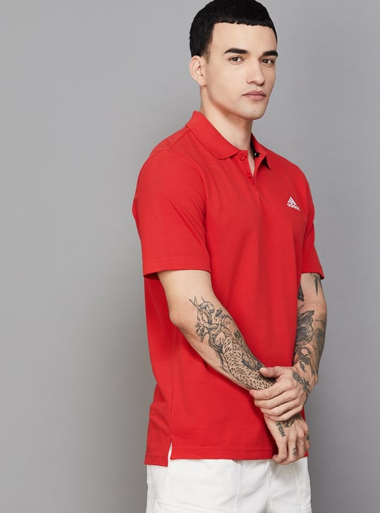 ADIDAS Solid Sports Polo T-shirt