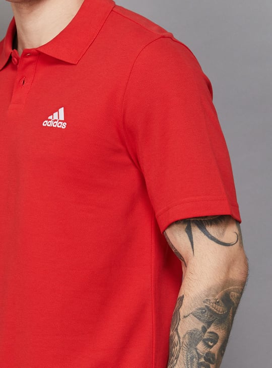 ADIDAS Solid Sports Polo T-shirt