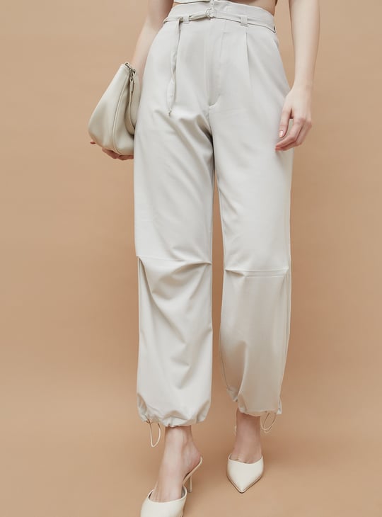 GINGER Solid Parachute Pants
