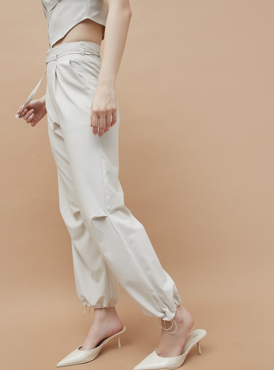 GINGER Solid Parachute Pants