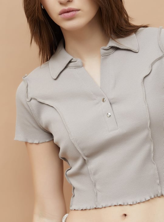 GINGER Solid Polo T-shirt