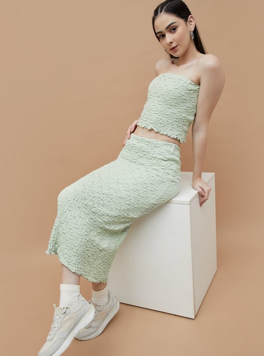 GINGER Textured Crop Tube Top