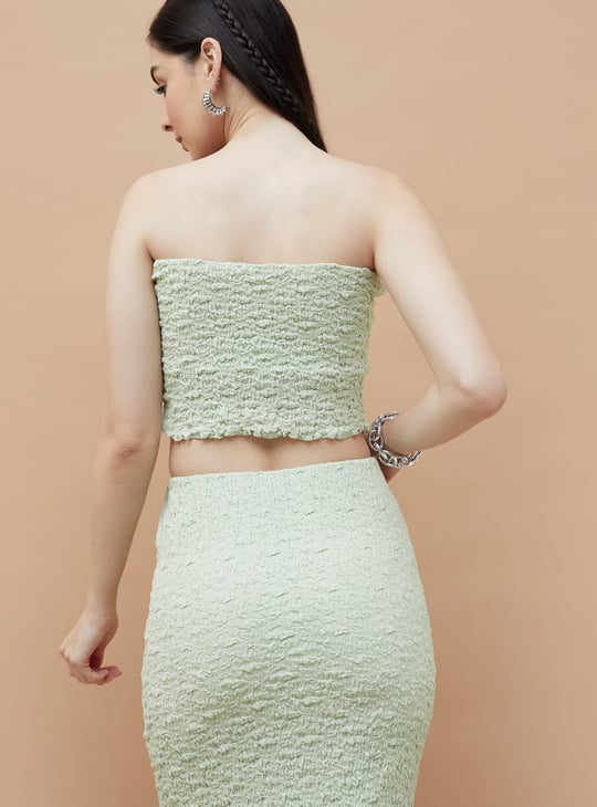 GINGER Textured Crop Tube Top