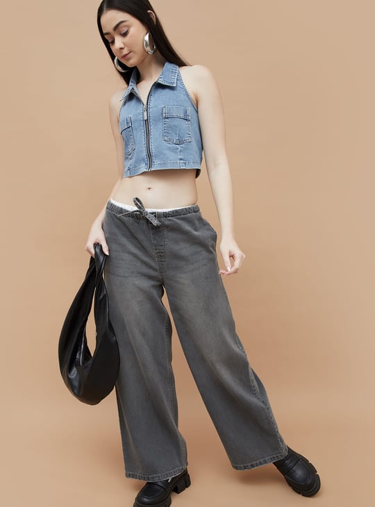 GINGER Washed Sleeveless Crop Top