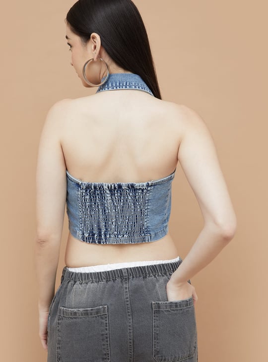 GINGER Washed Sleeveless Crop Top