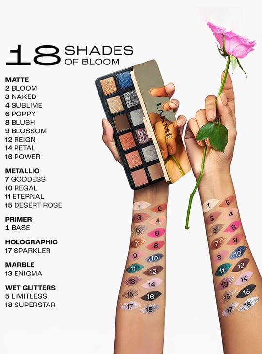 LAKME Rouge Bloom Eyeshadow Pro-Palette - 27g