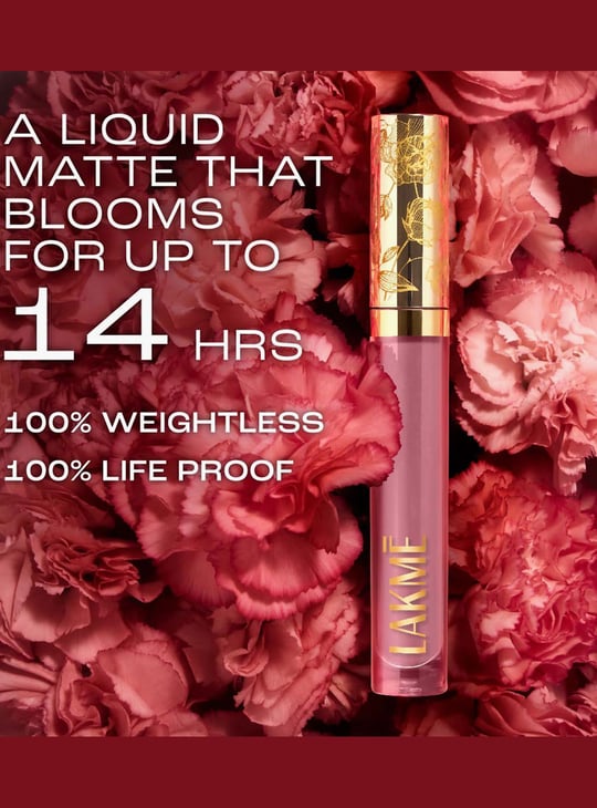 LAKME Rouge Bloom Matte Lip Liquid - 302 Delicate Daisy - 3.5ml