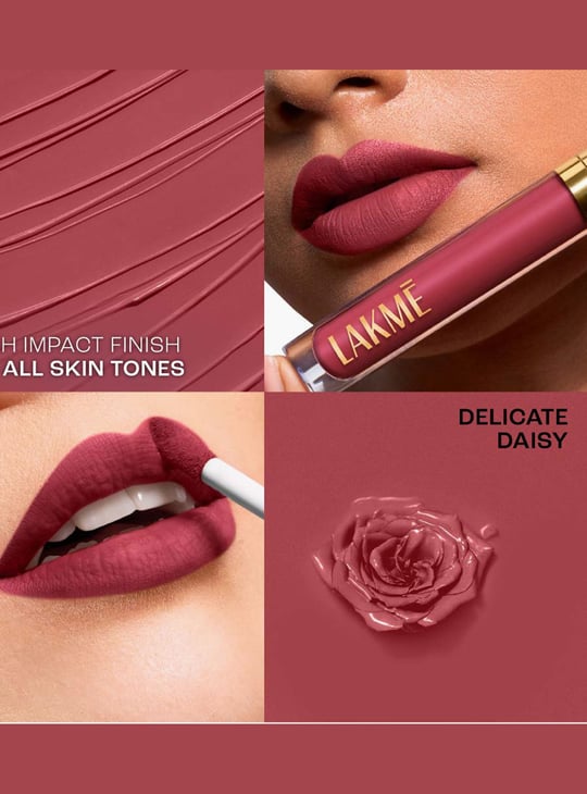 LAKME Rouge Bloom Matte Lip Liquid - 302 Delicate Daisy - 3.5ml
