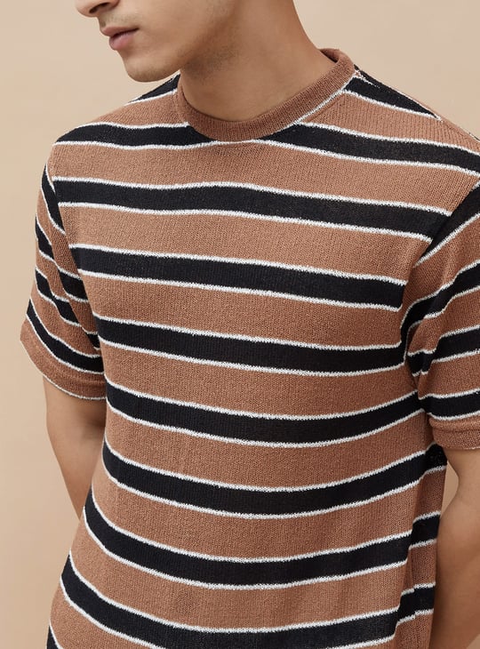 DENIMIZE Striped Knitted T-shirt