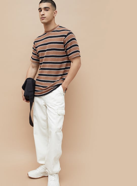 DENIMIZE Striped Knitted T-shirt