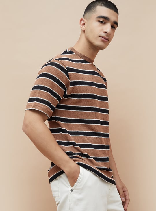 DENIMIZE Striped Knitted T-shirt