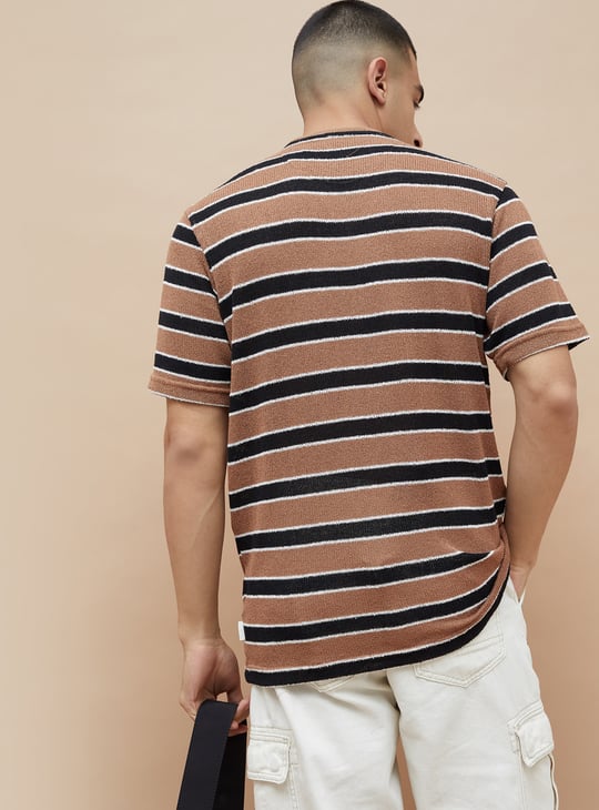 DENIMIZE Striped Knitted T-shirt