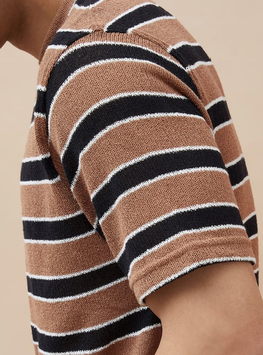 DENIMIZE Striped Knitted T-shirt