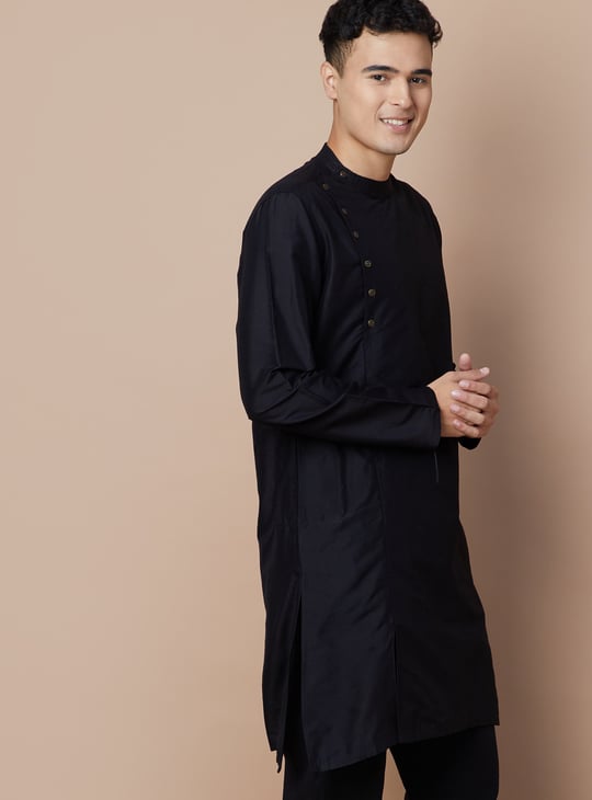MELANGE Solid Long Kurta with Pockets