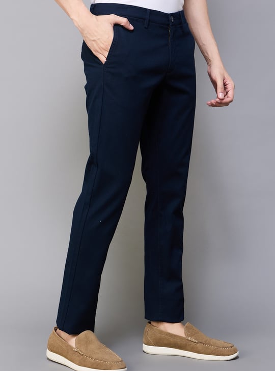 US POLO ASSN Solid Slim Tapered Trousers