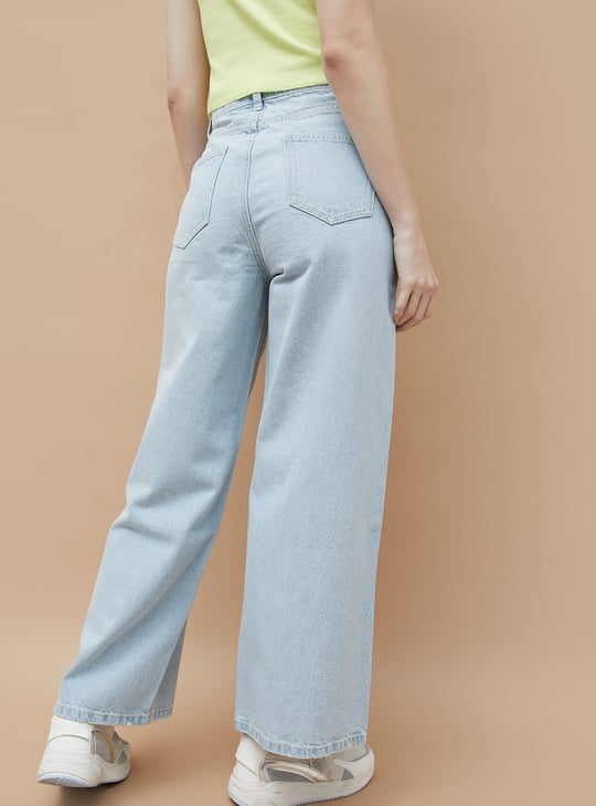 GINGER Distressed Regular Fit Jeans