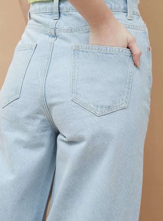 GINGER Distressed Regular Fit Jeans