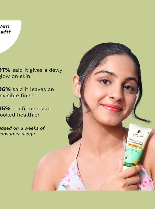 PILGRIM 2 Percent Niacinamide Sunscreen Glo Spf 50 Pa++ - 50g
