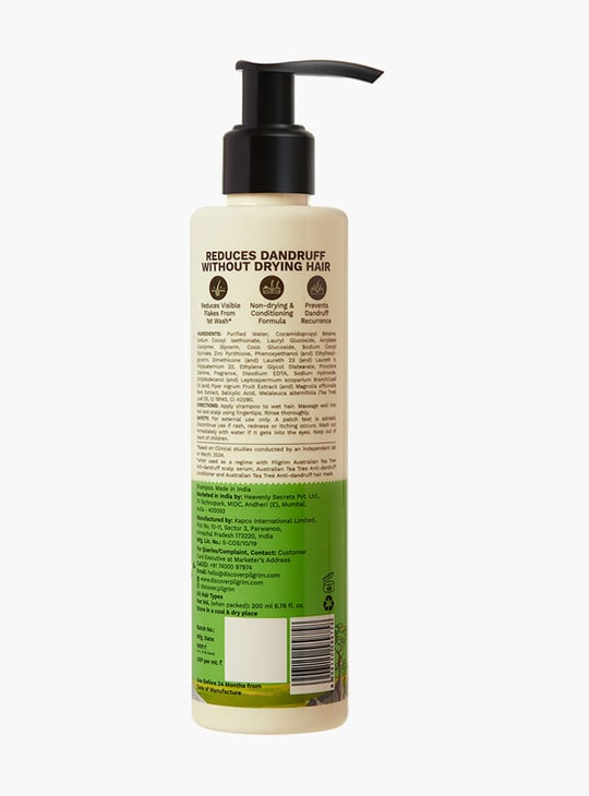 PILGRIM Australian Tea Tree Non-Drying Anti-Dandruff Shampoo - 200ml