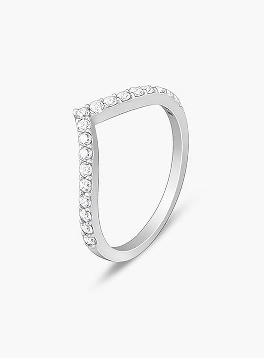 GIVA Embellished Sterling Silver Ring