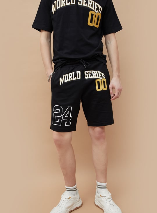 FAME FOREVER Varsity Print Shorts