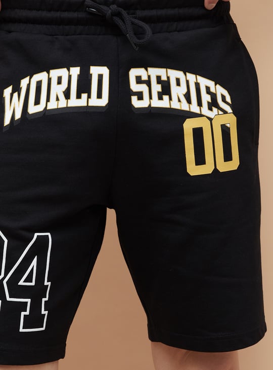 FAME FOREVER Varsity Print Shorts