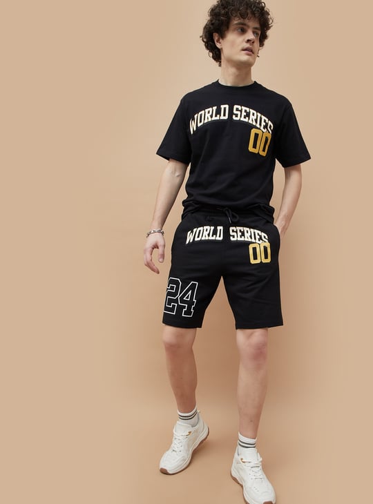 FAME FOREVER Varsity Print Shorts