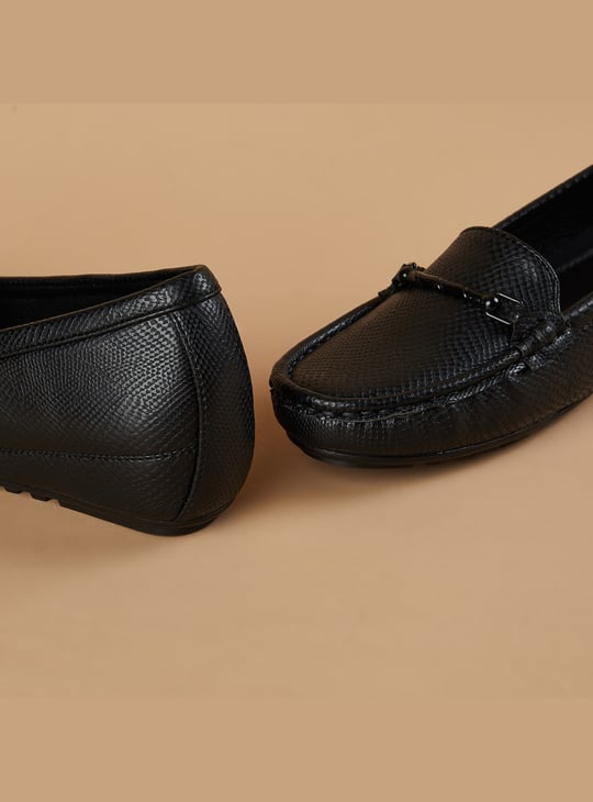CODE Textured Wedge Loafers